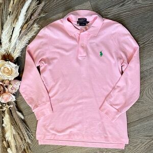 Ralph Lauren ‘The Skinny Polo’ Pink 3/4 Polo Shirt